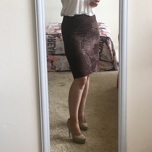 ANN TAYLOR brown skirt